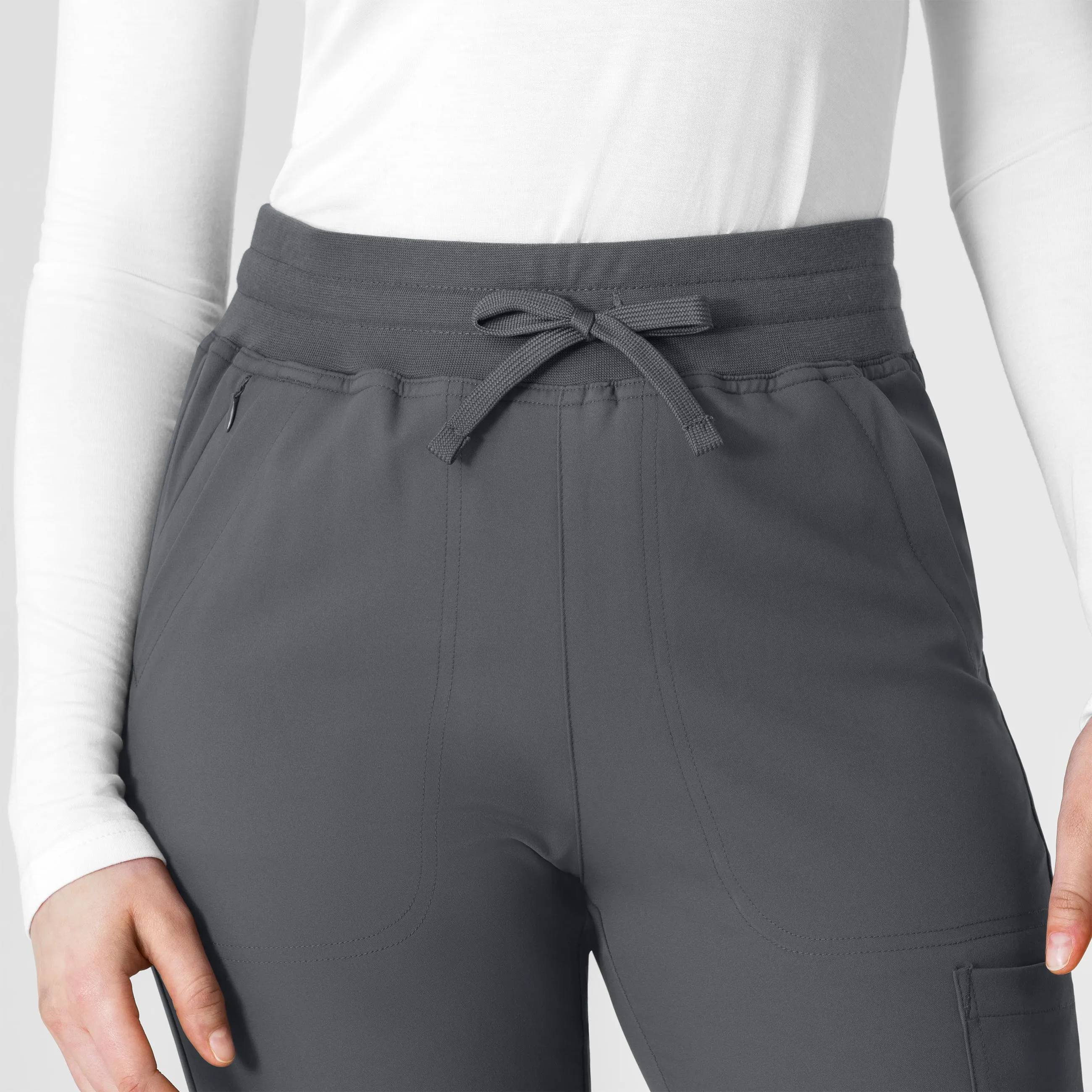 Thrive 5222 Cargo Straight Slim Leg Scrub Pants Pewter