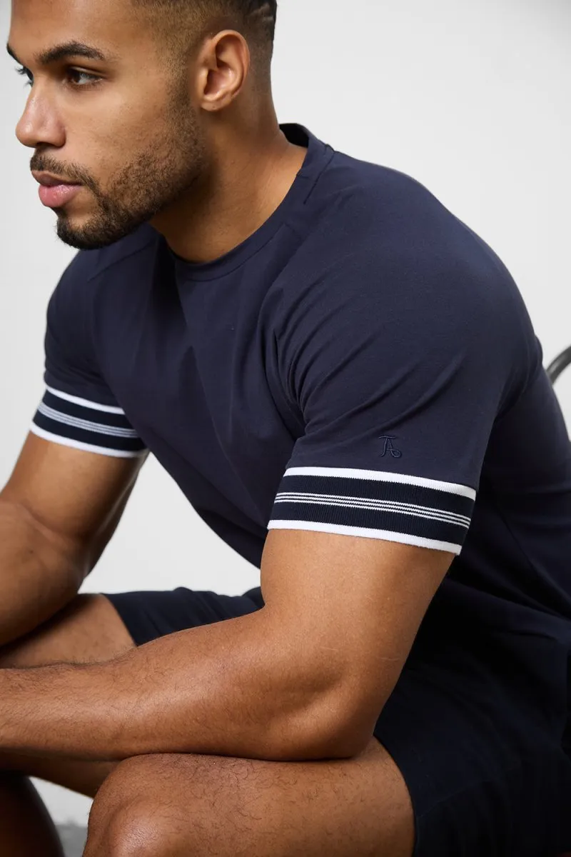 Tipped Fashion Fit T-Shirt in Navy