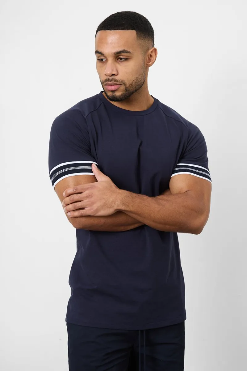 Tipped Fashion Fit T-Shirt in Navy