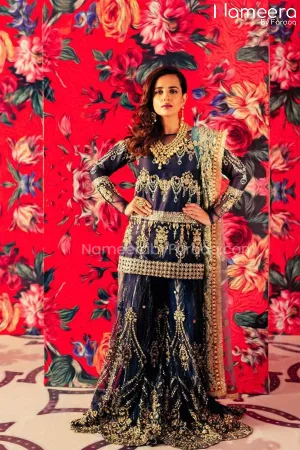 Trendy Pakistani Gharara Wedding Party Dress 2021 #PN40