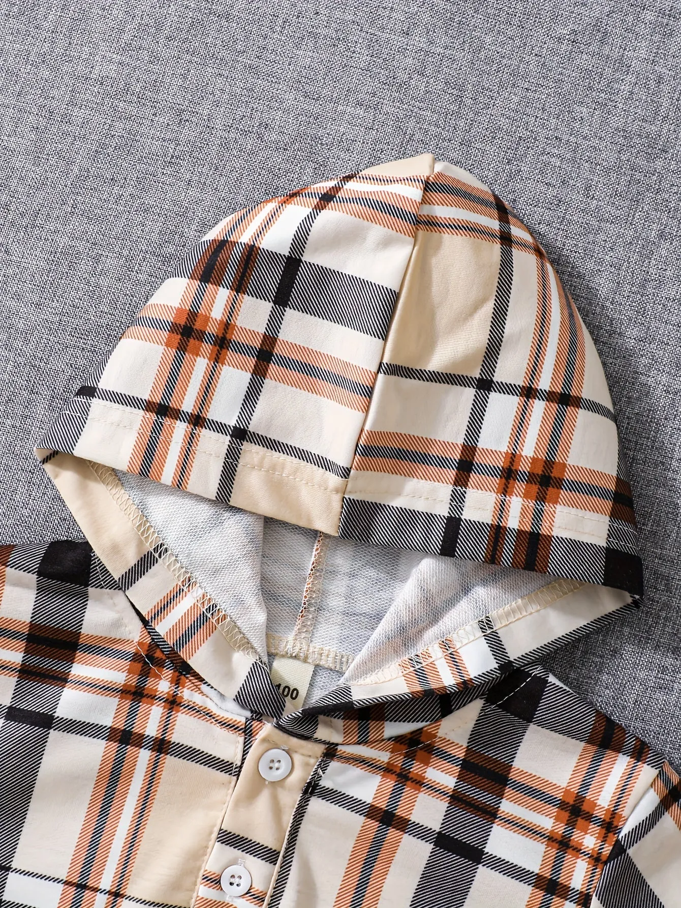 Trendy Set Long Sleeve Plaid Hoodie And Jogger Pants, 2-piece Boys Casual set, FS