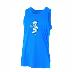 TRI the WILDWOODS Men's Tech UPF44 Tank - Royal - State