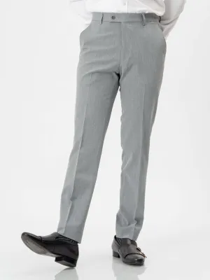 Trousers With Belt Loop - Light Grey (Slim Straight)