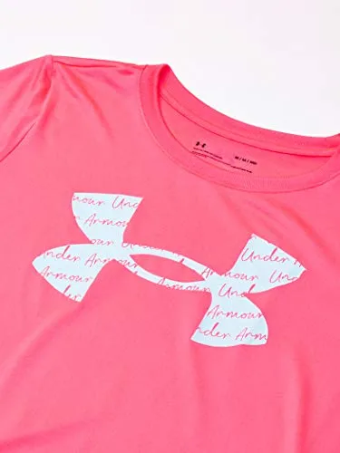 Under Armour Women's Tech Solid Big Logo Short-Sleeve Crew Neck T-Shirt , Cerise (653)/White , X-Small