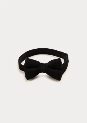 Velvet Bow Tie In Black
