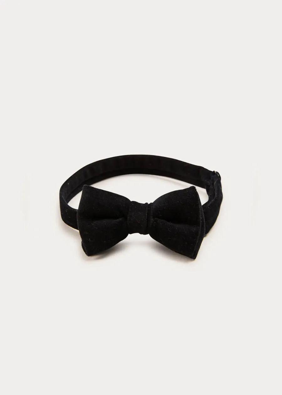 Velvet Bow Tie In Black