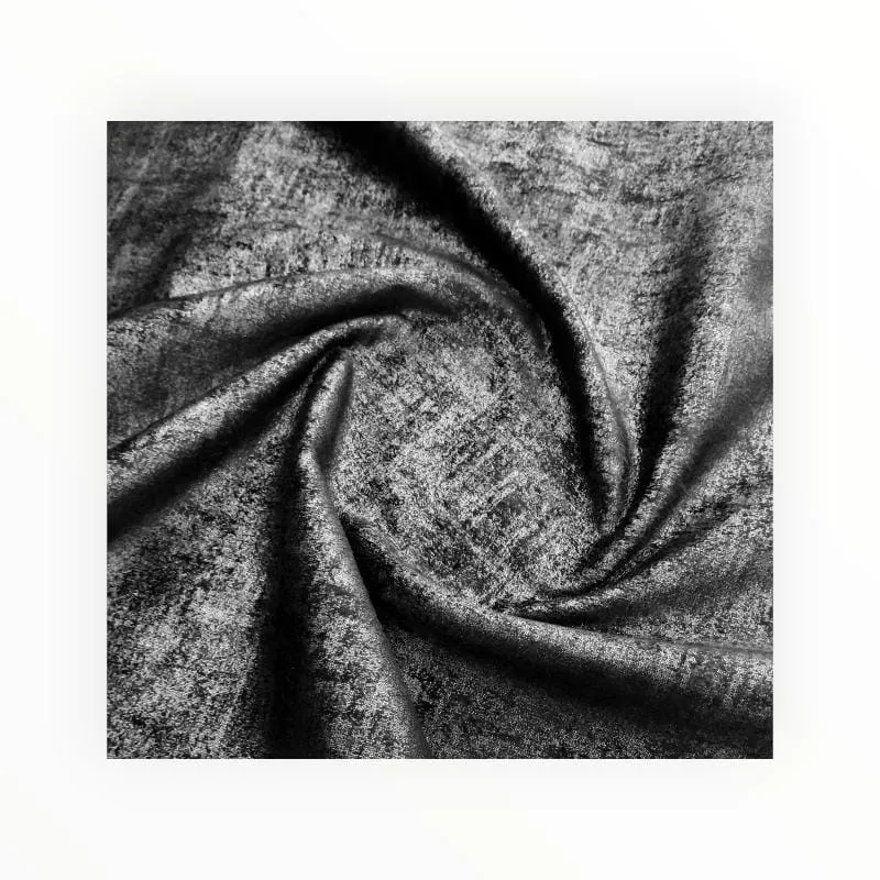 Velvet Upholstery Black NF1108 140 cm
