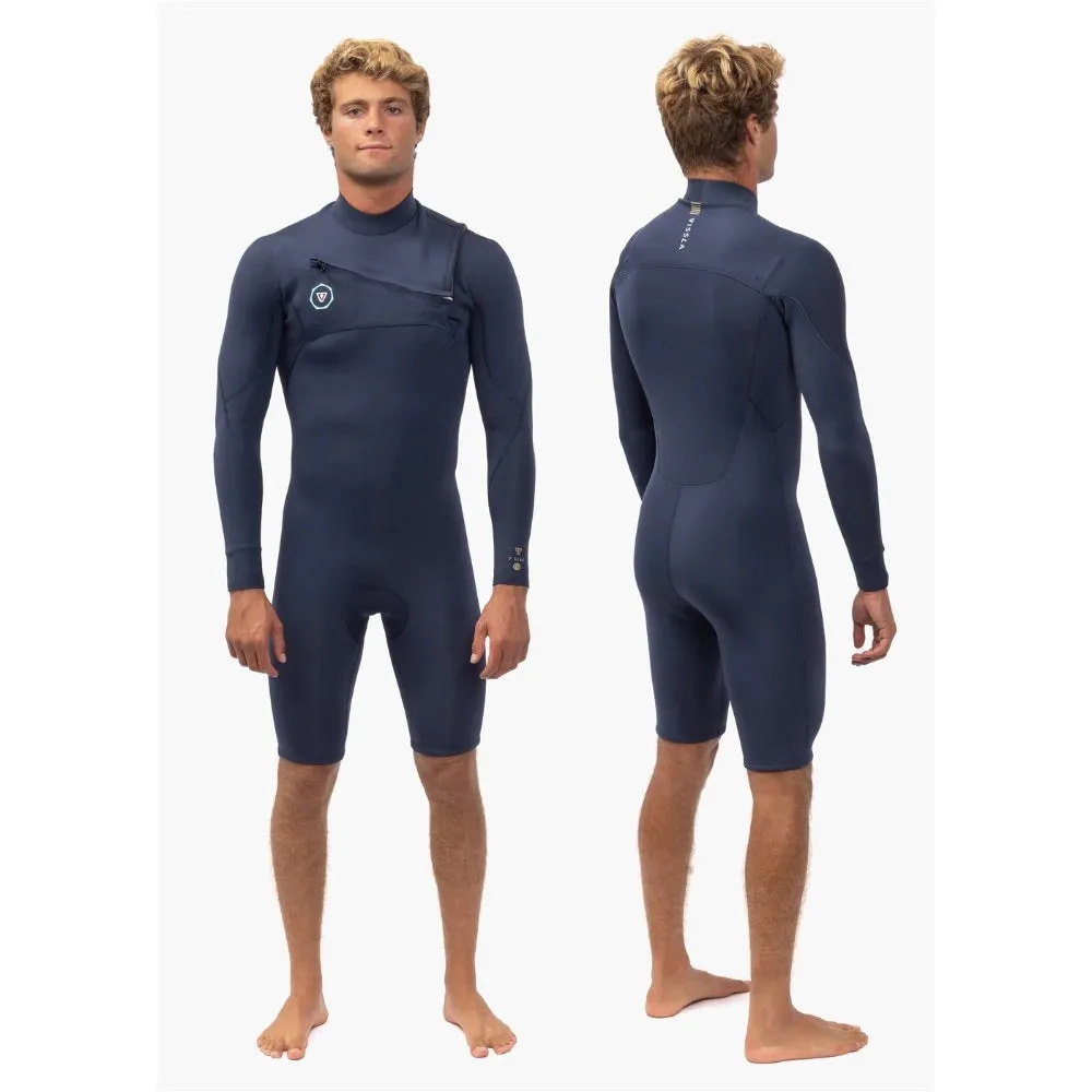 VISSLA 7SEAS 2MM CHEST ZIP DARK SLATE