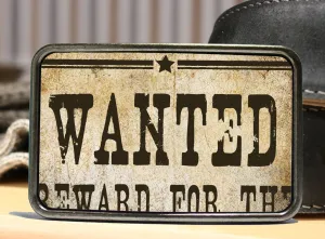 Wanted Reward For Belt Buckle