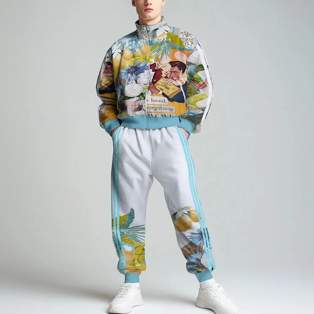 We Loved Everyong Everything Elastic Waist Sports Sweatshirt Pants