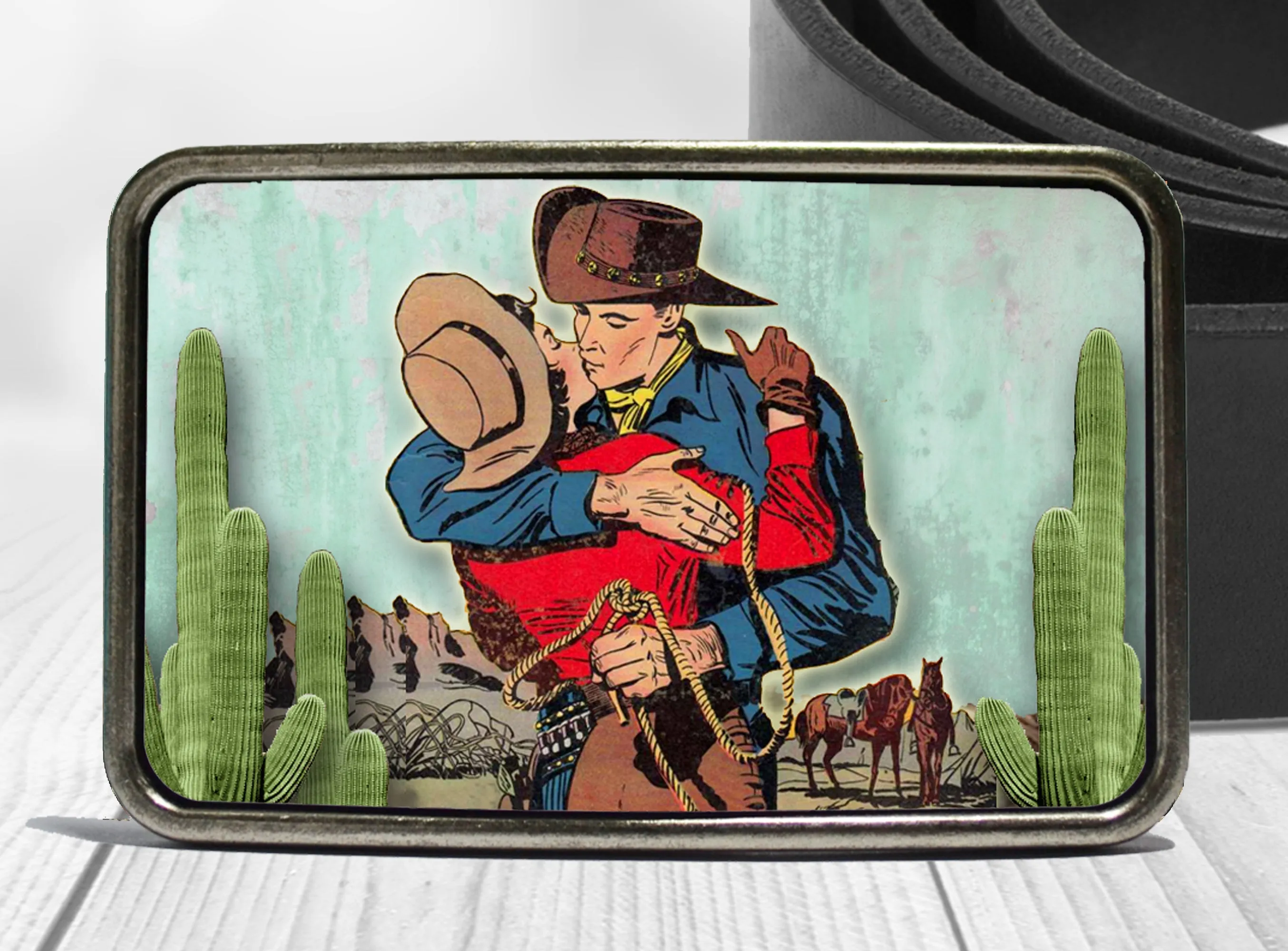 Western Romance Belt Buckle