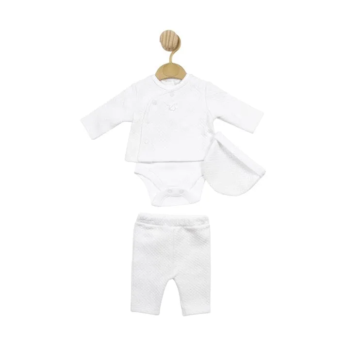 White Waffle Tiny Baby - Four Piece Set