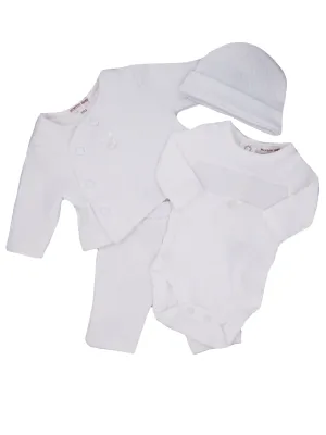 White Waffle Tiny Baby - Four Piece Set