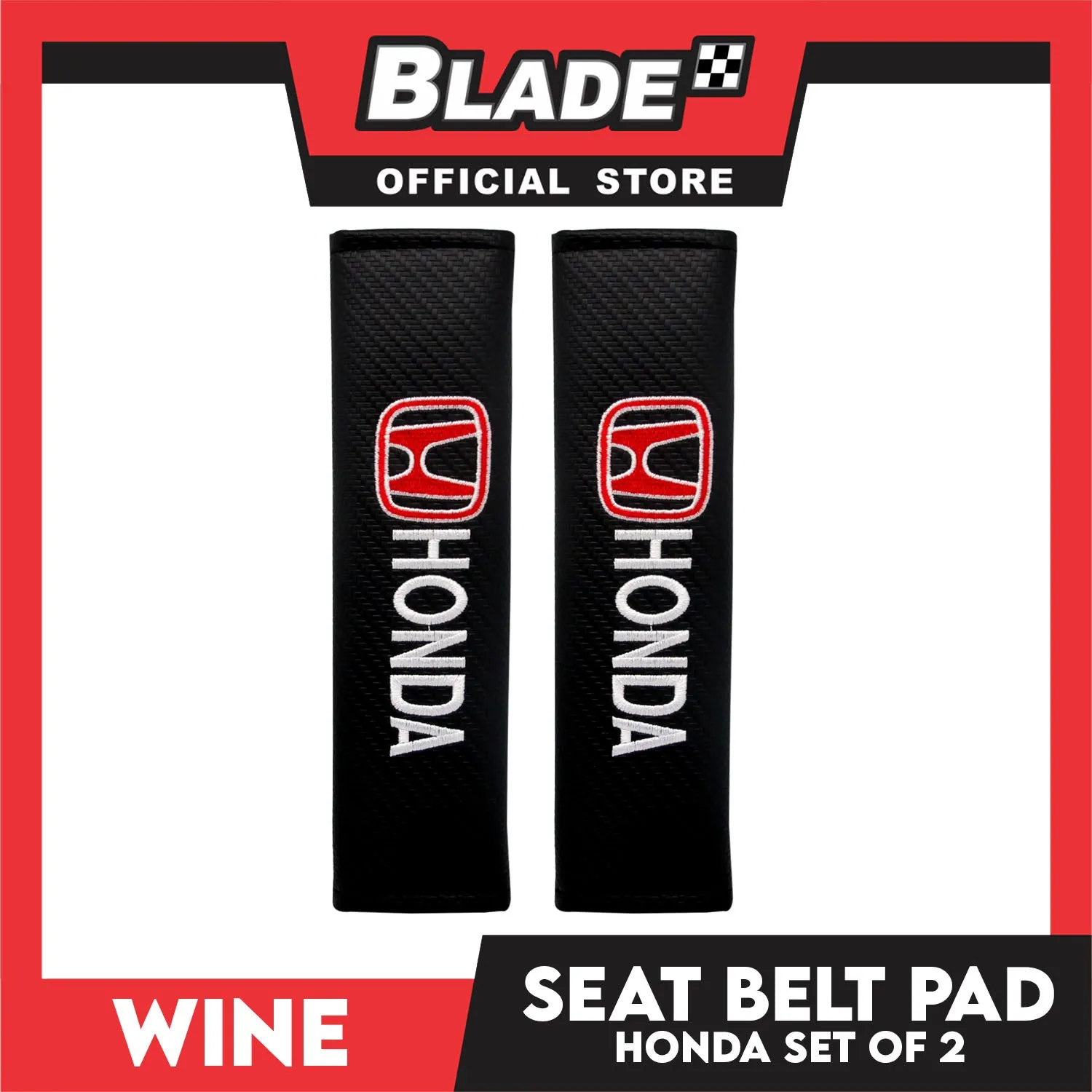 Wine Seat Belt Pad (Honda) Set of 2