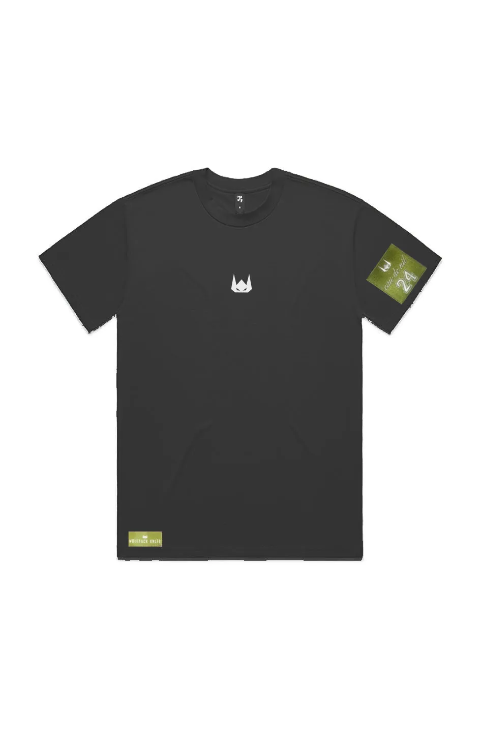 WOLFPACK UNLTD "BOLD STATEMENT" HEAVYWEIGHT OVERSIZED S/S EMBROIDERED TEE | BLACK
