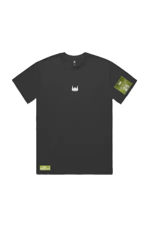 WOLFPACK UNLTD "BOLD STATEMENT" HEAVYWEIGHT OVERSIZED S/S EMBROIDERED TEE | BLACK