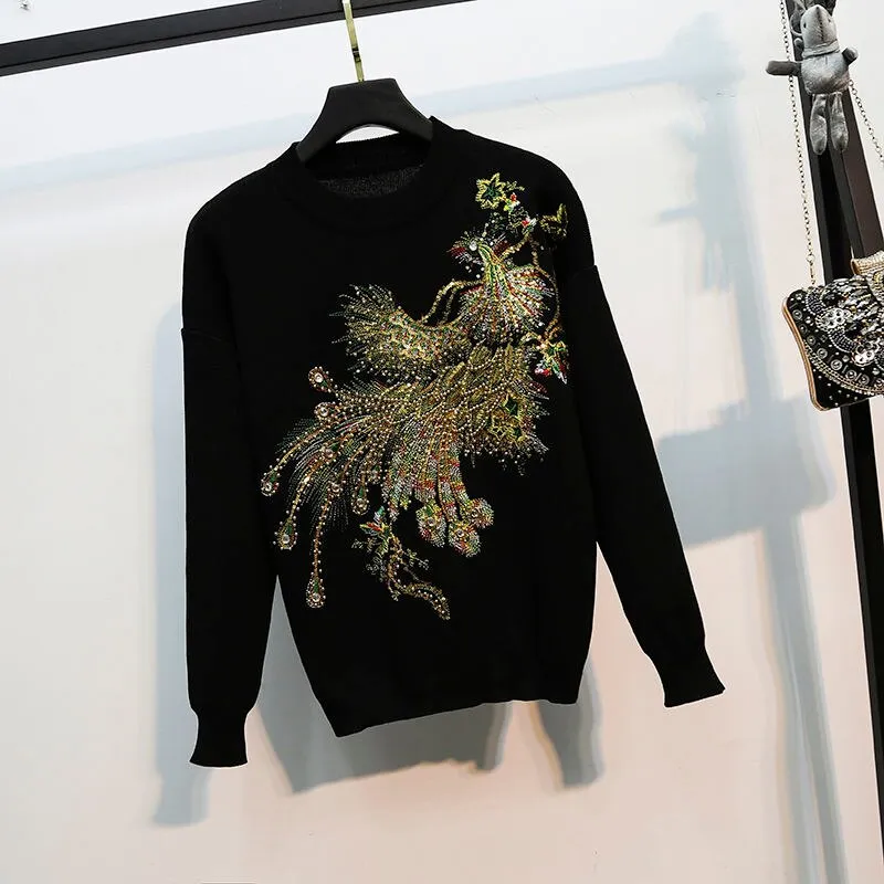 Women Outfits Peacock Beaded Suit