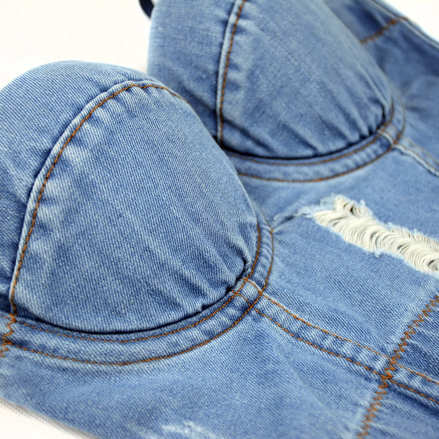 Women's Deium Bustier Crop Top Jean Corset Top