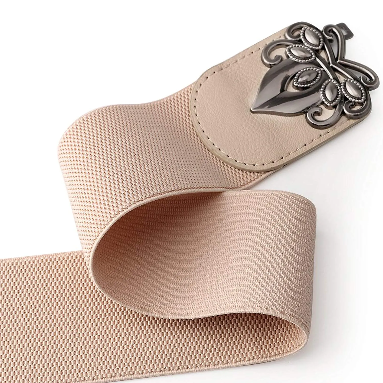 Women's Fashion Vintage Wide Elastic Stretch Adjustable Waist Cinch Belt by JASGOOD