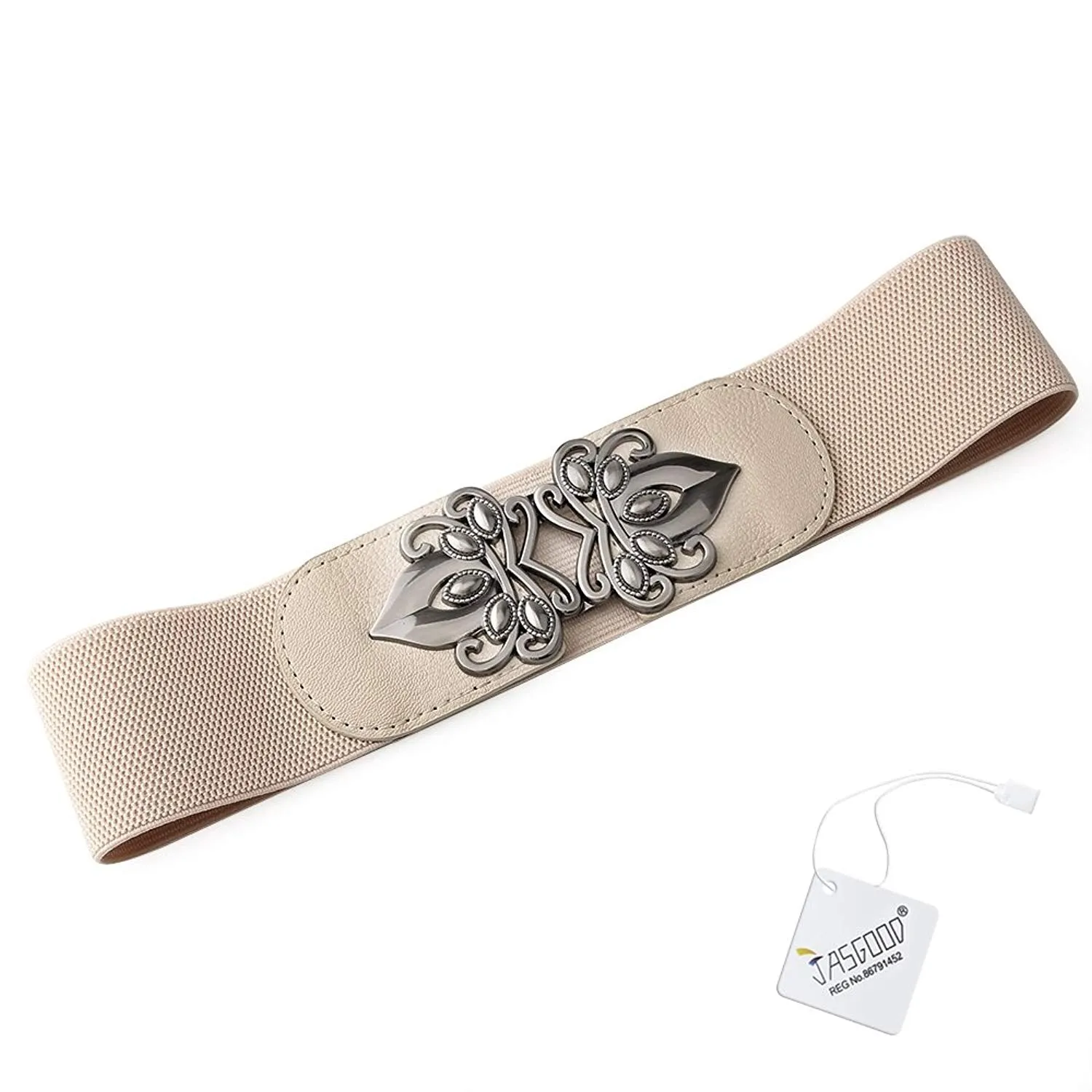 Women's Fashion Vintage Wide Elastic Stretch Adjustable Waist Cinch Belt by JASGOOD