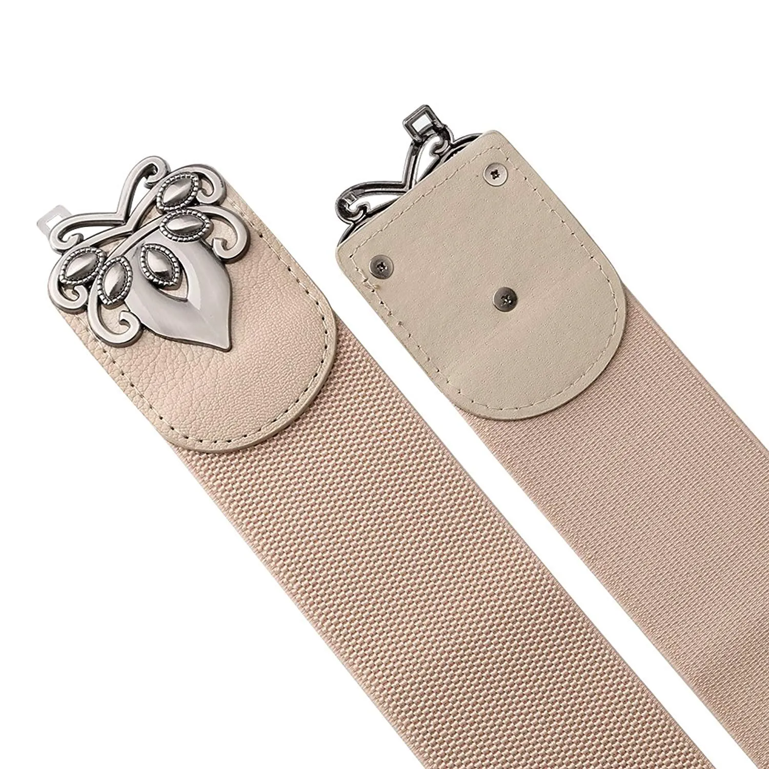 Women's Fashion Vintage Wide Elastic Stretch Adjustable Waist Cinch Belt by JASGOOD