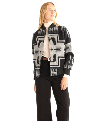 Women's Harding Wool Bomber Jacket by Pendleton