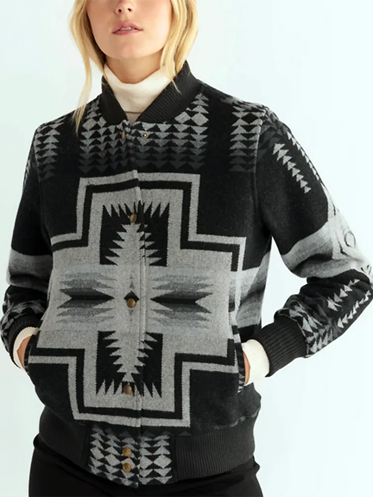 Women's Harding Wool Bomber Jacket by Pendleton