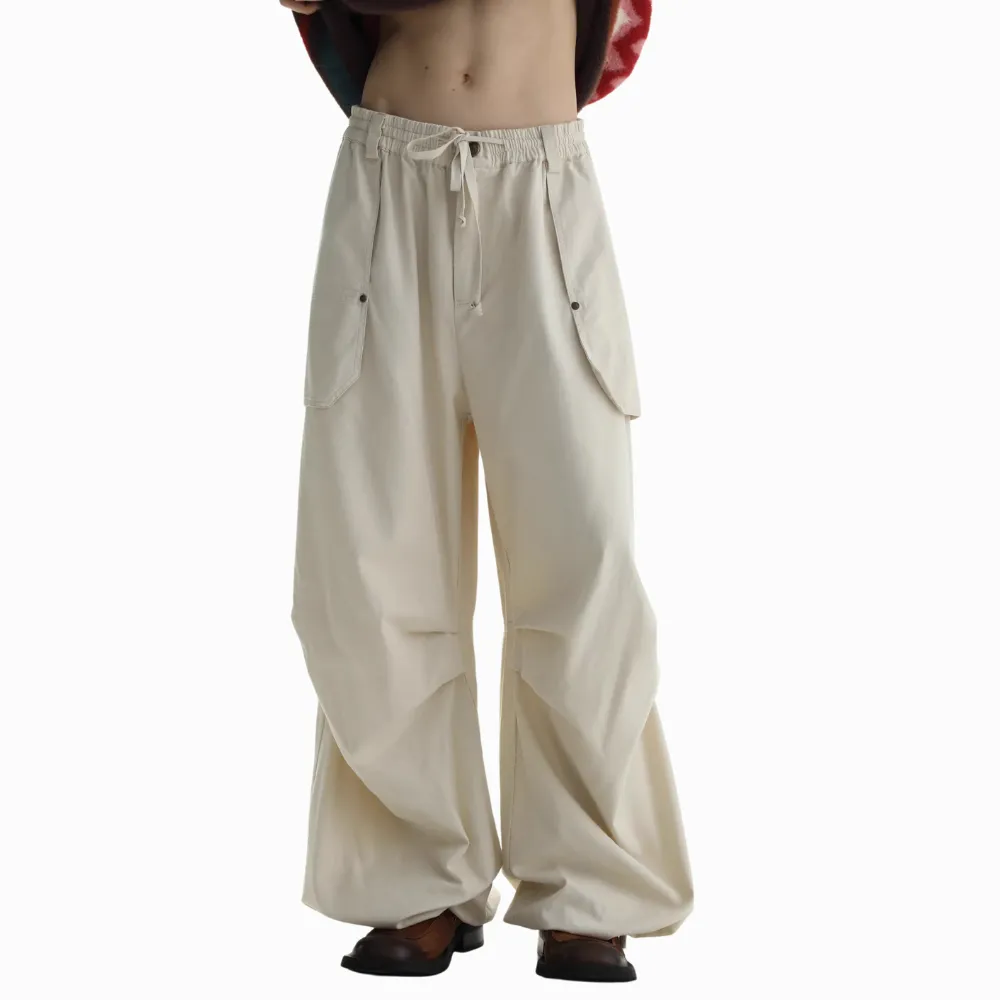 Women's Retro Fashion Solid Color Cargo Pants