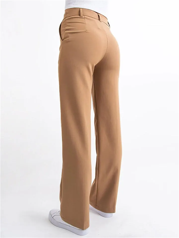 Women's Slim Fit Elastic Business Casual Trousers