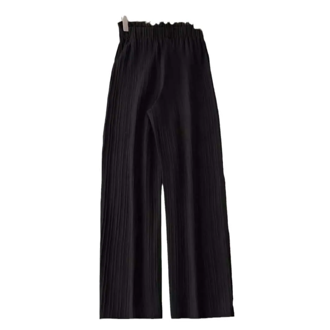 Women's Solid Color Belt Casual Pants