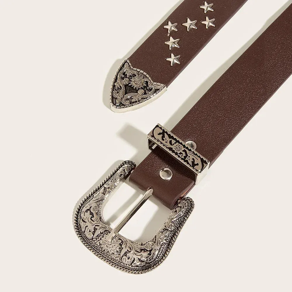 Y2K Vintage Star Rivet Belt