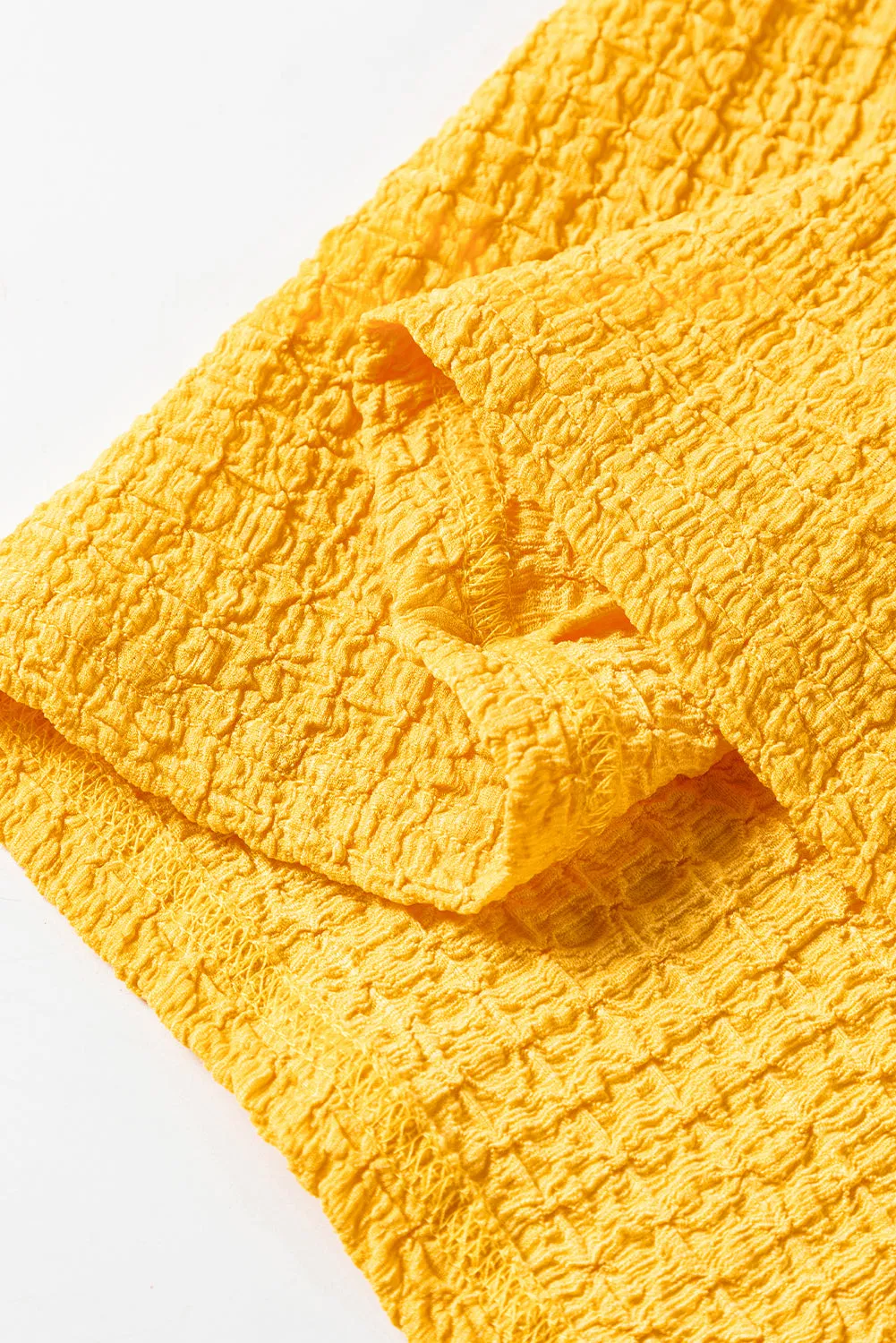Yellow U Neck Tank Top and Wide Leg Pants Set