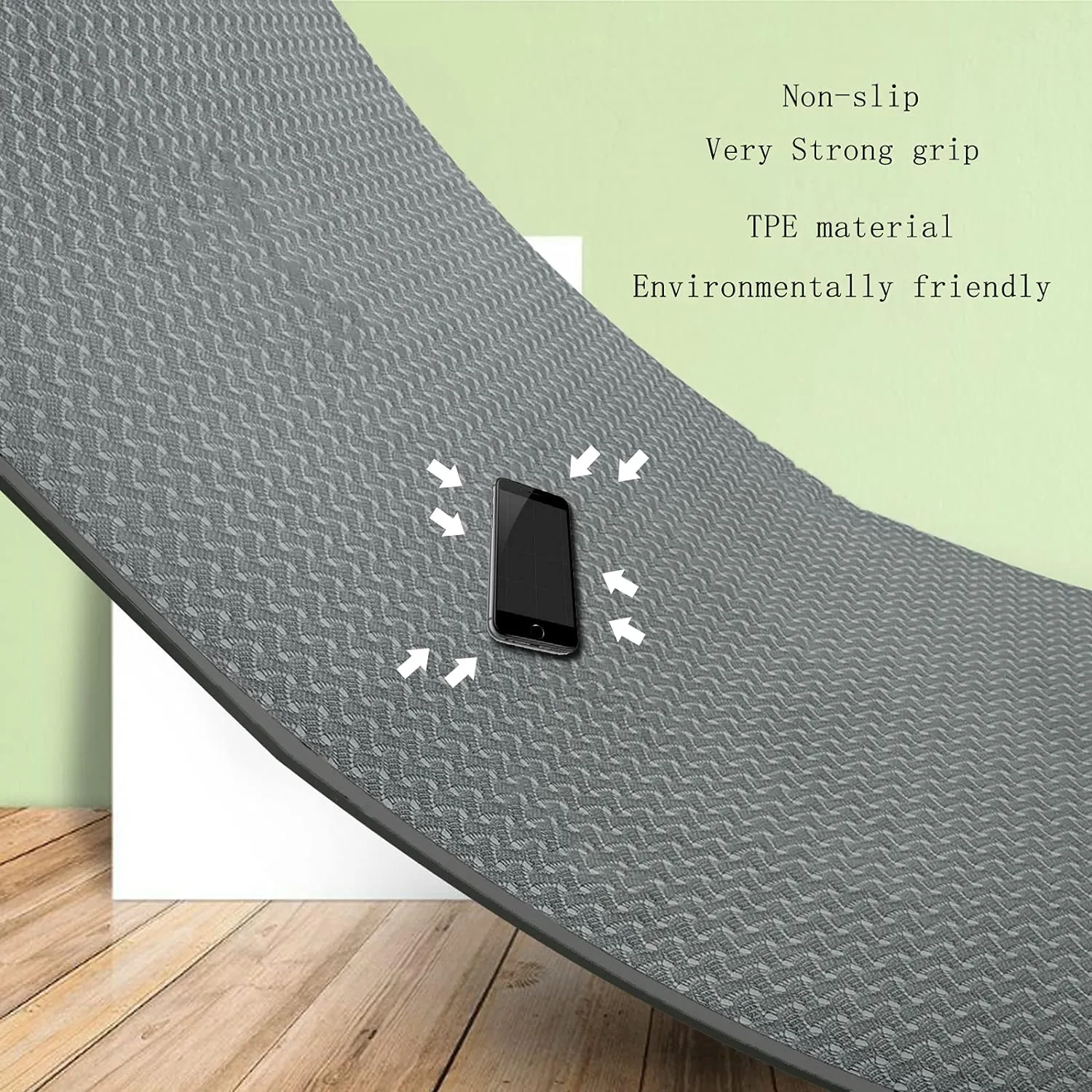 Yoga Mat 1/3 inch Exercise Mats 8mm  Non-Slip Extra Thick High-Density