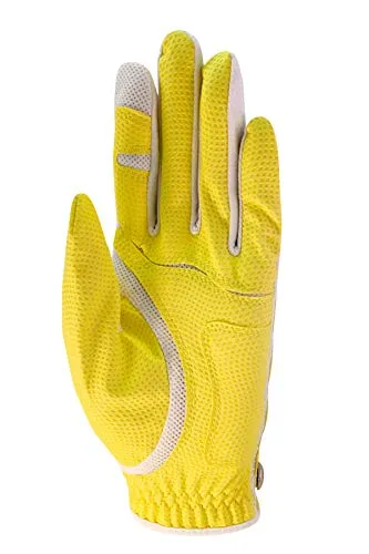 Zero Friction Women's Universal Fit Golf Glove, Yellow, Left Hand, One Size