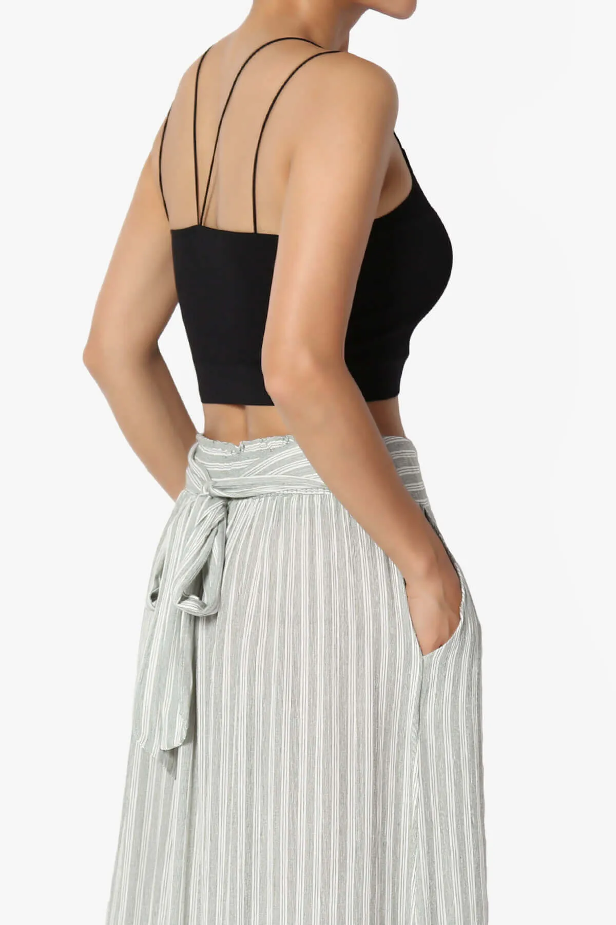 Zippy Skinny Strap Ribbed Seamless Bra Cami