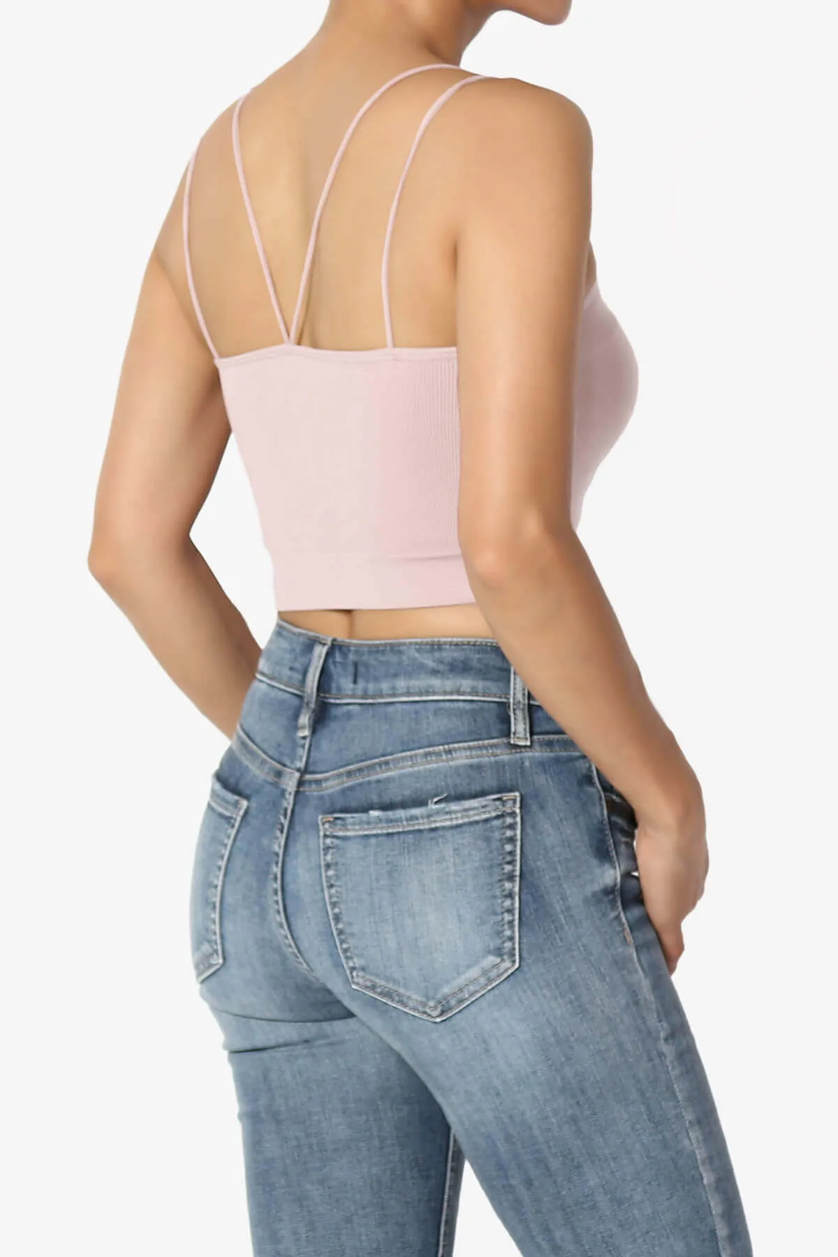Zippy Skinny Strap Ribbed Seamless Bra Cami
