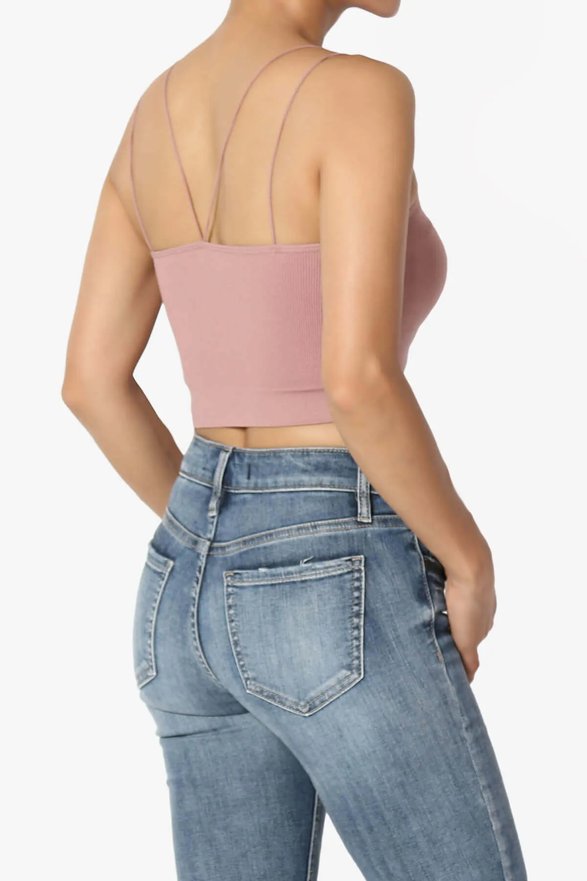 Zippy Skinny Strap Ribbed Seamless Bra Cami