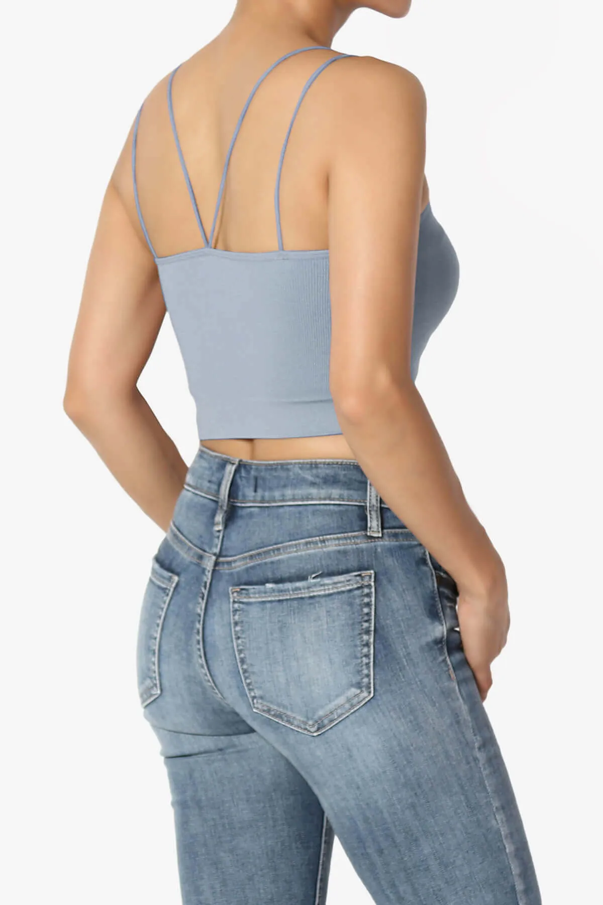 Zippy Skinny Strap Ribbed Seamless Bra Cami